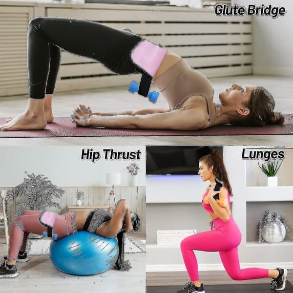 Hofteløftbælte til håndvægte, kettlebells, booty-bælte til hofteløft, hoftebæltepude til squats, glute bridges