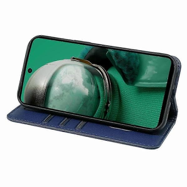 HX01 HMD Pulse Pro Plånboksfodral med Magnetlås Grön PU-läder Mobilskal Multicolor Blue