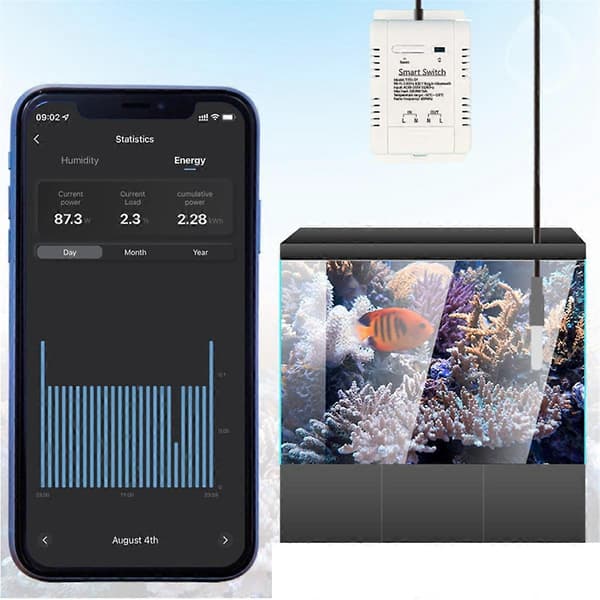 Tuya Wifi 16A Smart Temperaturafbryder Strømmonitor