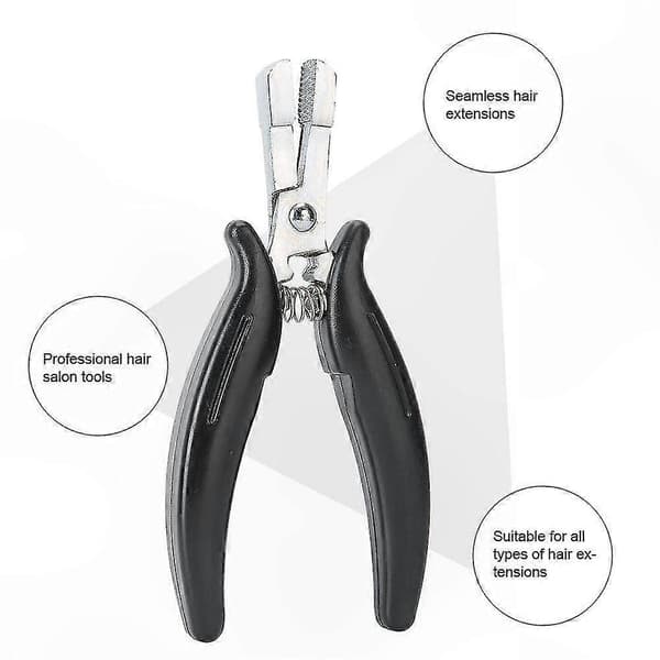 Nano Ring Hair Extensions Værktøj, Mini Tang til Åbning og Fjernelse af Mikroringe, Professionelt Sort Stylinginstrument
