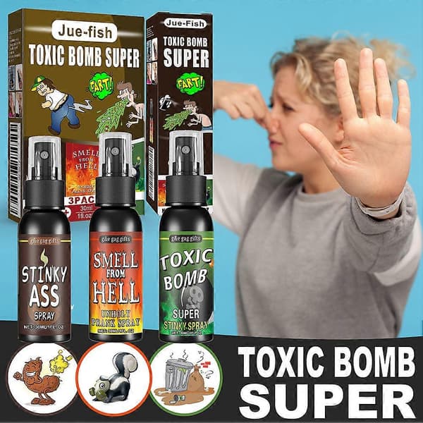 Pruttespray til voksne børn Kraftfuld effektiv prutte-prank-spray til daglig brug 3pcs