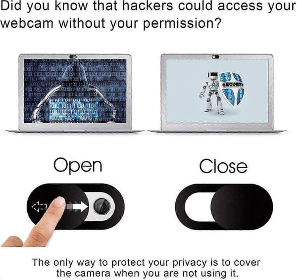 iPad Pro 11\" Privatlivskameraovertræk, Webcam Blocker Sort
