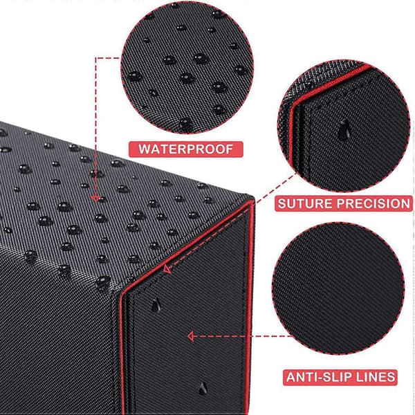 2X Kort Toploader Oppbevaring, Samlekort Holdeboks for 300+ Kort Top Loader for Magic Cards Baseball Samlekort Black&red