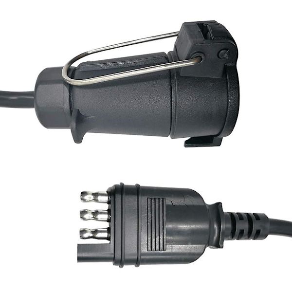 Us To Europe Trailer Light Converter 4 Way Flat Socket (amerikkalainen ajoneuvo) 7 Way Round Socket (eu black