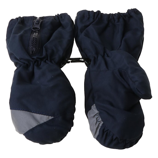 Waterproof Winter Outdoor Snowboard Insulated Kids Gloves Long Sleeved Mittens Blue