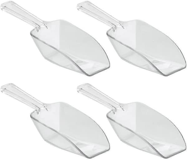Store måleskeer i plast til bagning, køkken, kæledyrsfoder, vasketøj, bad, 1/3 kop, sæt med 4, klar