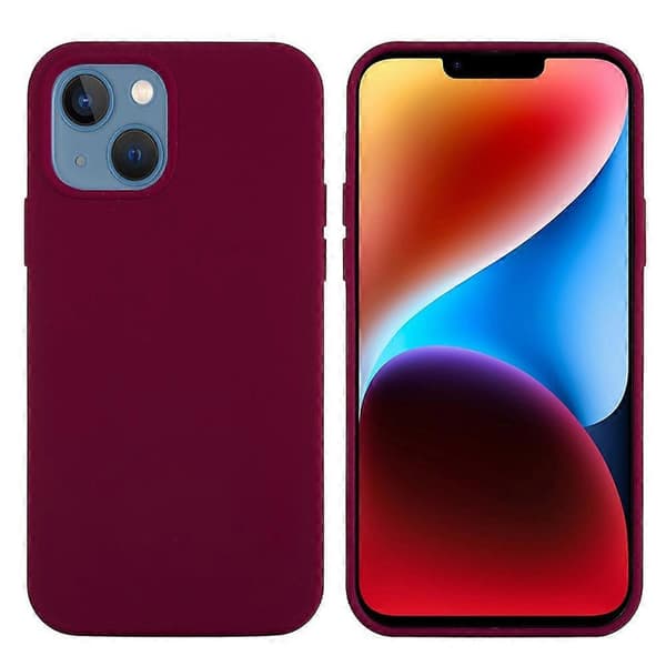 Enfärgat silikonskal för iPhone 15 Violet For iPhone 15 Plus
