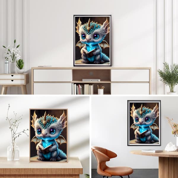 5D-timanttimaalaus 30x40cm Dragon Legend 27