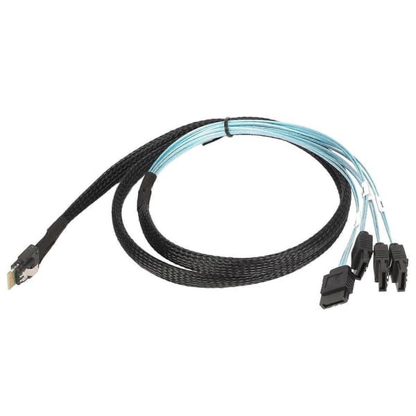 SAS-kabel SFF‑8654‑4 SATA 7-stifts arraydisk snabbare överföring Mini PVC datortillbehör 0,5 meter / 1,6 fot