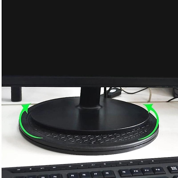 12 Tommer Heavy Duty Roterende Svingbar Stål Stativ For Monitor TV Dreieskive Lazy Susans Svart Rund Sha