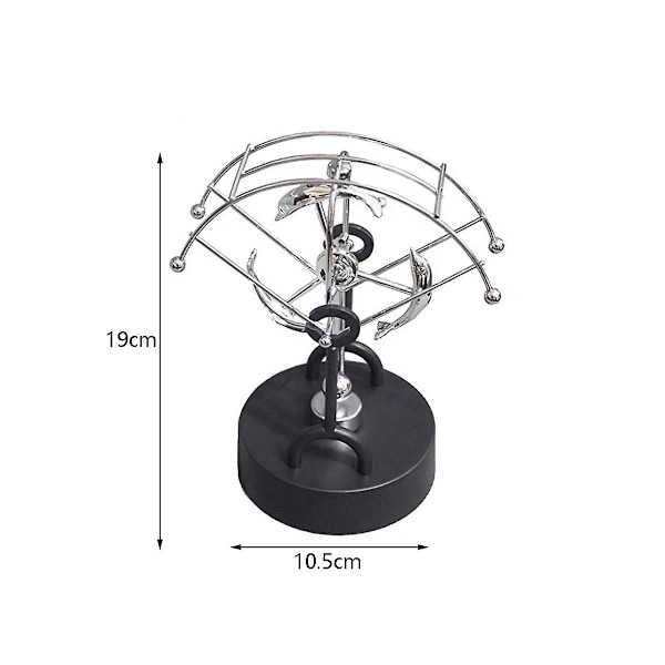 Delfinformade smidesjärn kontorsdekorationer roterande delfin evighetsrörelse instrument hantverk