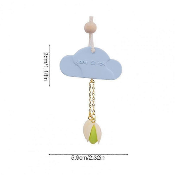 Skyformet bilduftfrisker diffuser med blomstervedhæng Bilinteriør Langvarig luftduft Frisk duft hængende E