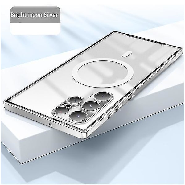 Täysin suojaava Magsafe- case, joka on yhteensopiva Samsung Galaxy S22 S22+ S22 Ultra S23 -sarjan kanssa Silver S23 Plus