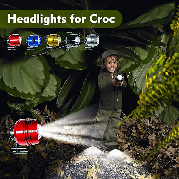 1 par Forlygter Til Croc, Små Lys Til Croc Sko Dekoration Sjove Sko Tilbehør Glow In The Dark Sko Charms