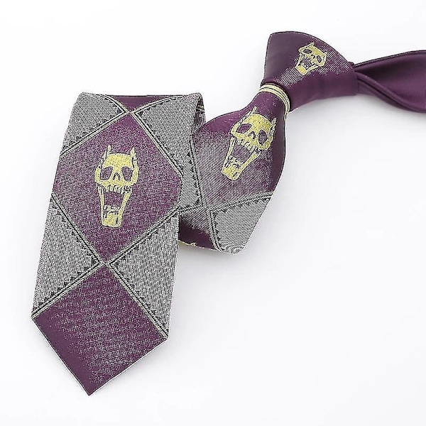 2023 Anime Jojo Bizarre Adventure slips, Killer Queen Kira Yoshikage Skull X Cosplay kostumer tilbehør, lilla Ny