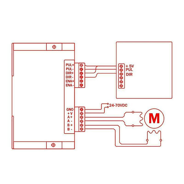 Digital Stepper Driver, Dm556 Motor Driver er egnet for Nema 23, Nema 24 og Nema34 Stepper Moto black