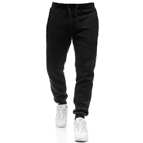 2023 Ny Efterår/Vinter Herre Tracksuit Sæt Mode Print Lynlås Hættetrøje + Sweatpants 2 Dele Sæt Jogging Casual Tøj Black Pant 3XL