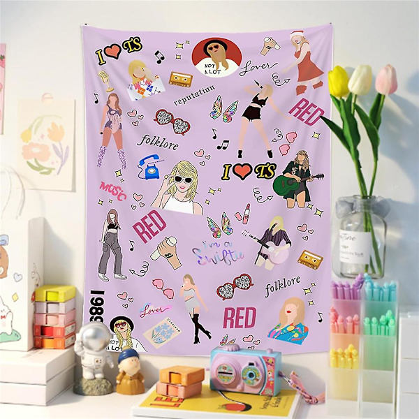 Taylor Swift Music Album Tapestry Super Star Singer Taylor 2,3x3,1 Ft Tapestry For innendørs og utendørs universitetssovesaler, barer, musikkfester