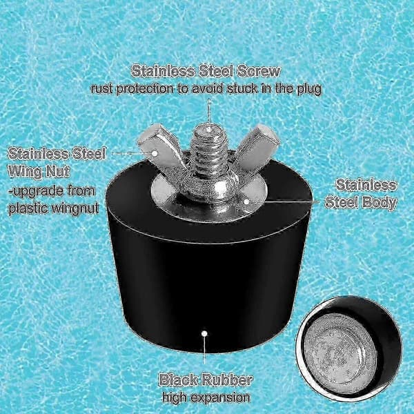 6-pack 3 storlekar poolvinterplugg för poolhål, expansionspluggar för ovanjordspoolskimmer, HY-26
