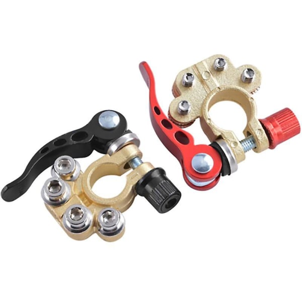 2 stk Bilbatteriterminalstik Clips Kabelstolpe Quick Release Clamp Auto Battery Disconnect Connector Fjernelse Clip Tool