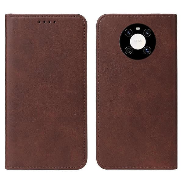Magnetiskt läderfodral för Huawei Mate 40E 4G Brown