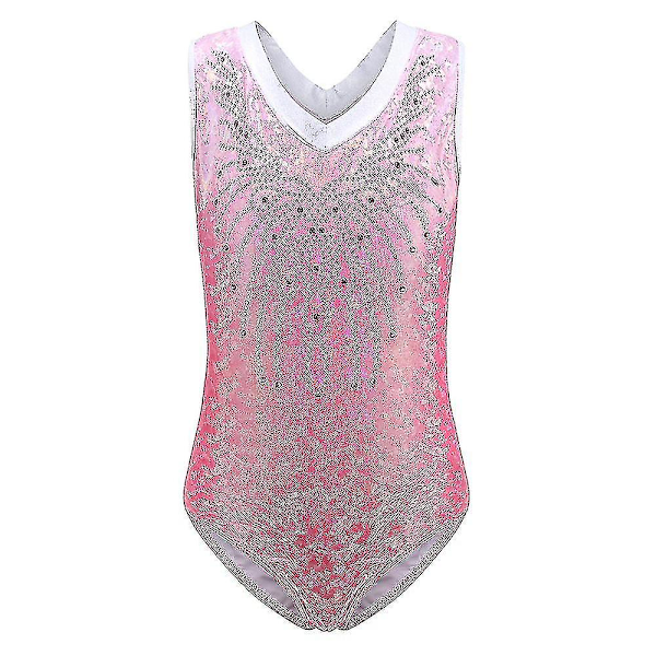 Piger Sleeveless Dansedragt Gymnastik Leotard Ballet Leotards Pink 5-6Y
