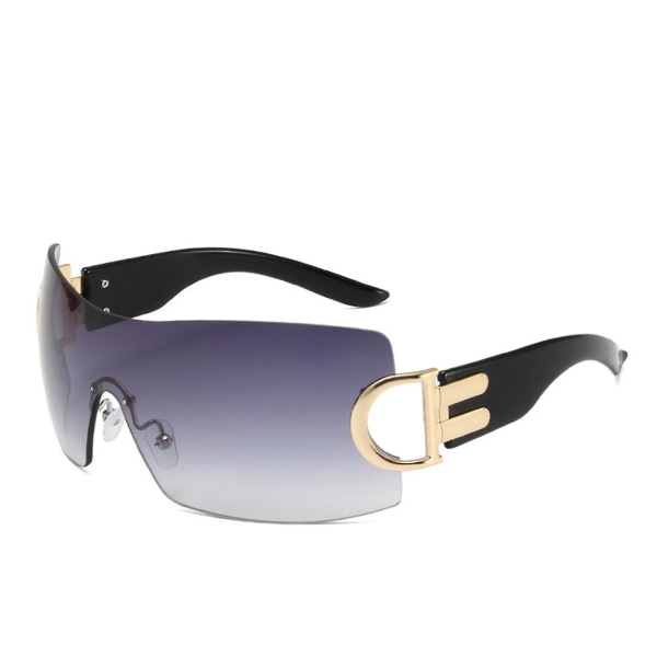 Y2k europeisk stil mode solglasögon integrerad lins anti ultravioletta solglasögon för cykling Körning Fotvandring Löpning