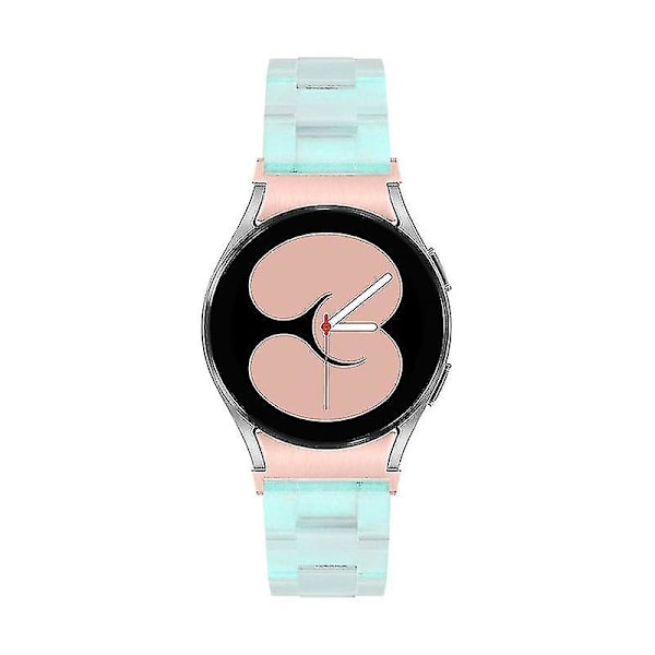 För Samsung Galaxy Watch 5 40mm / 44mm / Watch 5 Pro 45mm Resin Watch Band Rostfritt stål Spänne Armband Armband Green
