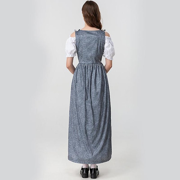 Halloween Middelalderlig Renaissance Hof Kostume Cosplay Kjole L