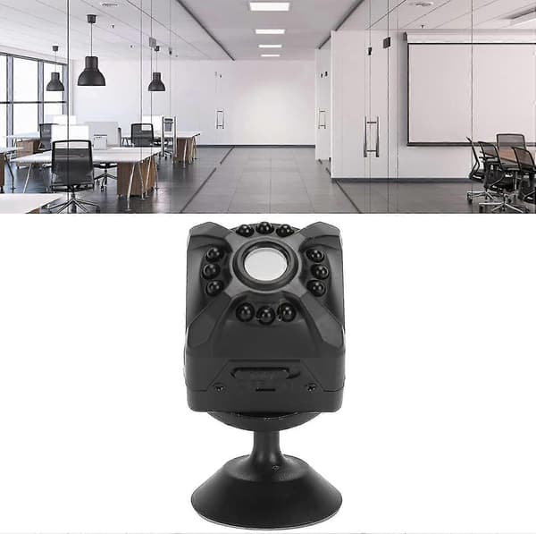 Mini natkamera, 1080P High Definition WiFi-kamera, velegnet til hjemmet-8GB(Sort)