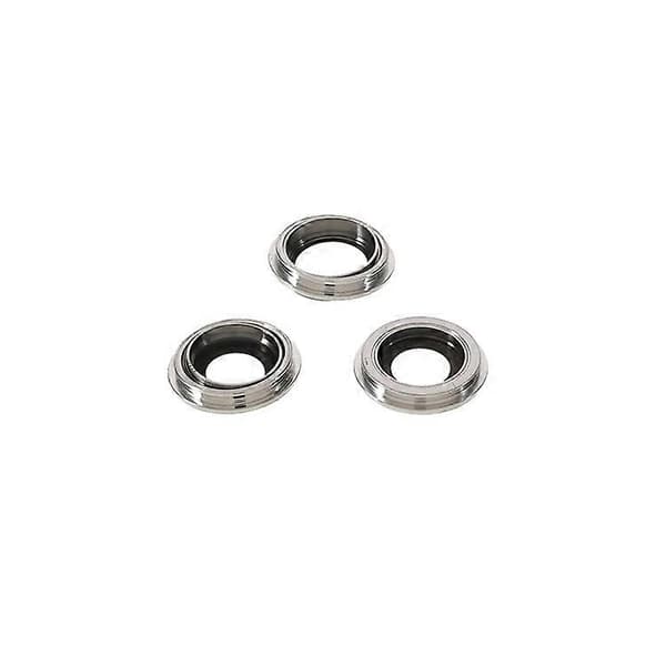 Kompatibel med iPhone 12 Pro 1 set bakre kameralinsringsskydd med glaslins (utan logotyp) Silver