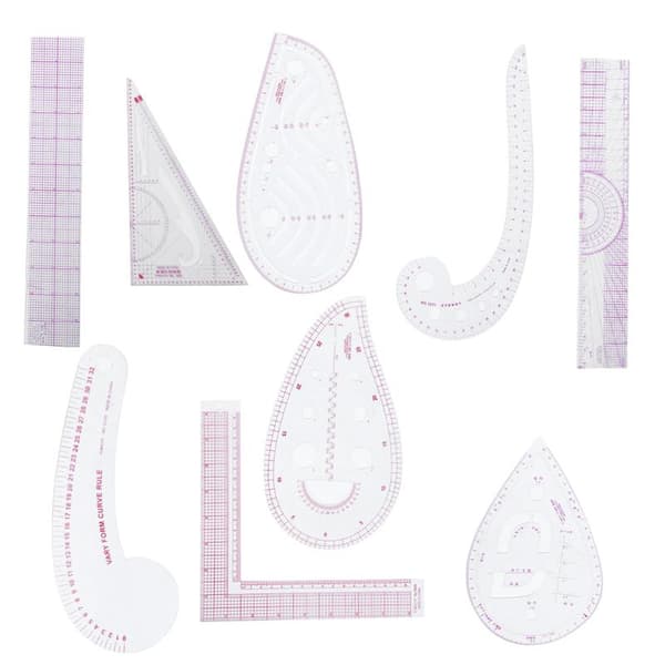 9-piece Sewing Ruler Set Multifunctional Curve Stick Tailor Measuring Accessories 0.2