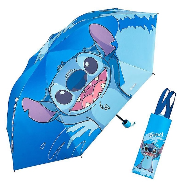 Disney Stitch Regnparaply Solskærm Paraply Kvinder Tegnefilm Manual Sød Regn Stærk Paraply UV Sol Mænd Modstand Bumbershoot