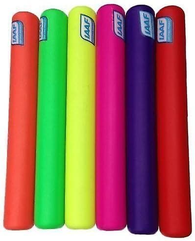 Iaaf-certificerede atletiksprintløb Passover Relay Batons Plast Sæt med 6