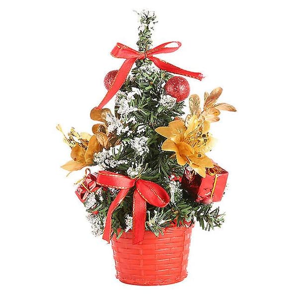 Julepynt Topper Kunstig Tre Mini Ornament (rød)