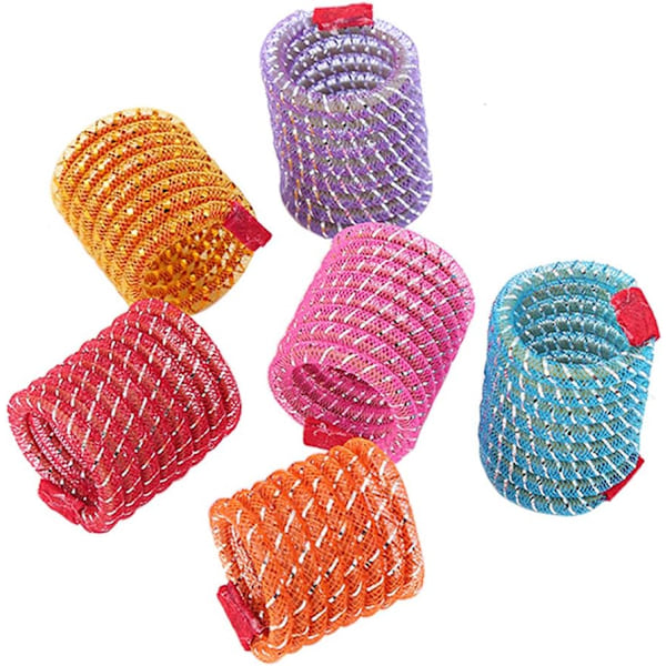 Kattespringfjærleker, fargerike fjærleker for katter, strekkbare leker for kjæledyr, 4 stk, tilfeldig farge 4 Pcs