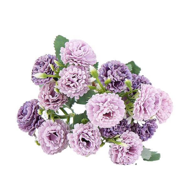 Naturtro syrin-simuleringsbukett Realistisk, ikke falmende Lettstelt hjemmedekorasjon Allsidig kunstig blomsterbukett Purple