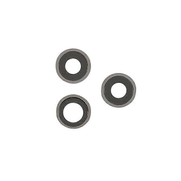 Kompatibel med iPhone 12 Pro 1 sæt bagkamera linseringdæksel med glaslinse (uden logo) Black