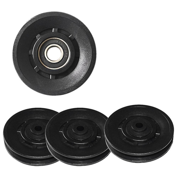 4 stk Universal 90mm Diameter Slidfast Leje Remskive Hjul Kabel Gym Del