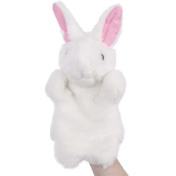 Djur Handdocka Plyschleksak Handdocka Berättande Dockor Leksak Handskdockor Tidig Utbildning Pedagogiska Leksaker Barnpresenter White Bunny