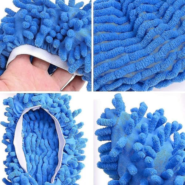 5 par moppesko, mikrofiber støvmoppesko multifunksjonell gulvrengjøringssko