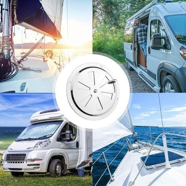 Rund luftventil i rustfrit stål, rundt ventilgitter 125 yacht