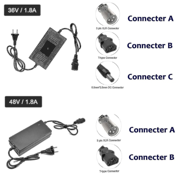 Elektrisk scooterlader Elsykkel Batterilader-QH A 36V