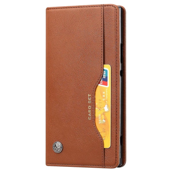 Automaattisesti imeytyvä lompakkojalusta nahkasuojattu puhelimen kotelo Sony Xperia Xa2:lle Brown Style D Sony Xperia XA2