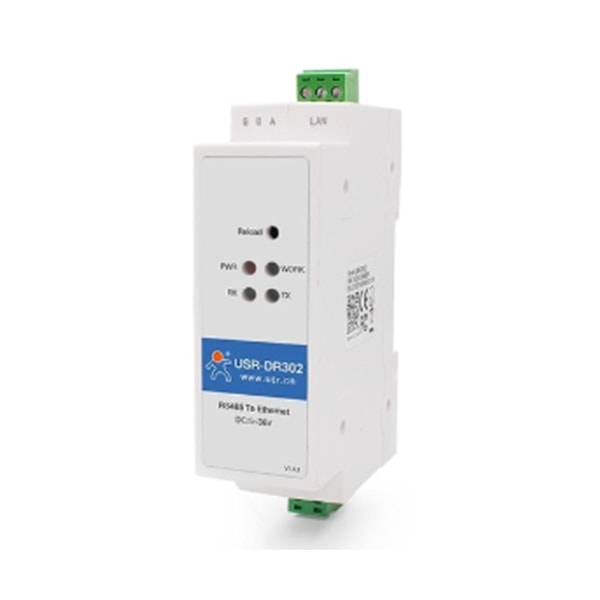 Dr302 Din Rail Serial Rs485 Ethernet IP Server Module Ethernet Converter Modbus Rtu Modbus U