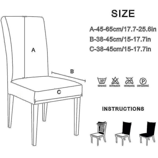 4-pack Stolsöverdrag Stretch Avtagbara Tvättbara Dark gray