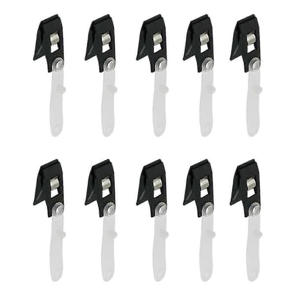 10 stk. hageflaggklemmer, hageflaggstangholder, solide flaggstangklemmer