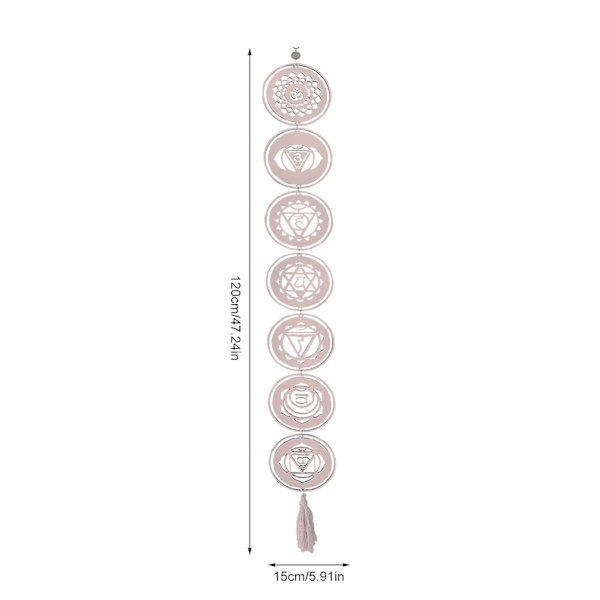 Boheemi Meditaatio Energiasymbolit Käsityöt Riipus Puinen 7 Chakra Puulevyt Riippuvat Ornamentti Chakra Parantava Seinä Taide Sovitus