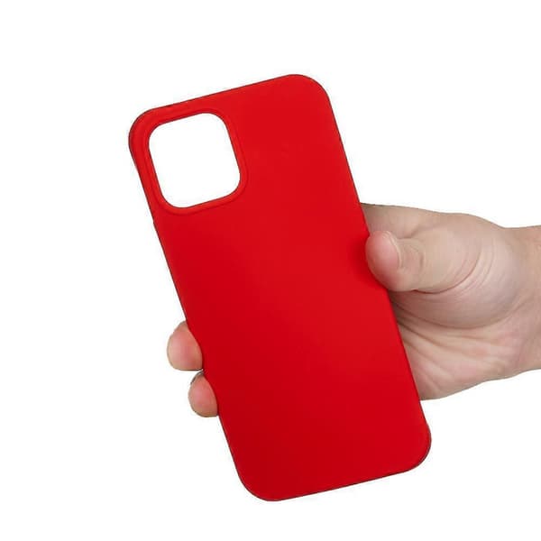 Silikon telefondeksel i ensfarget Red For iPhone 15