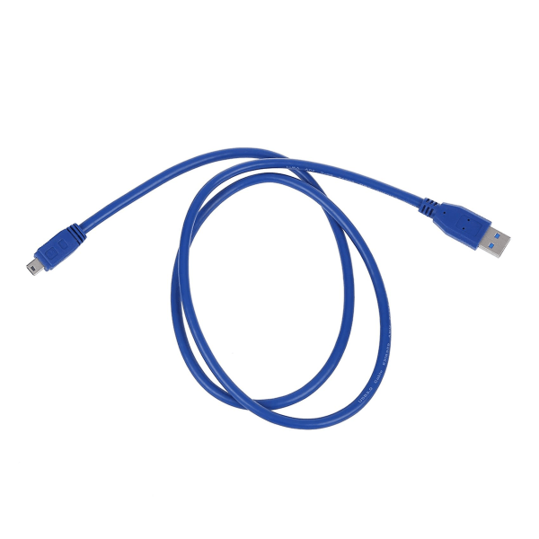 2x blå Superspeed Usb 3.0 Type A hann til mini B 10 pins hannadapter kabelledning Blue
